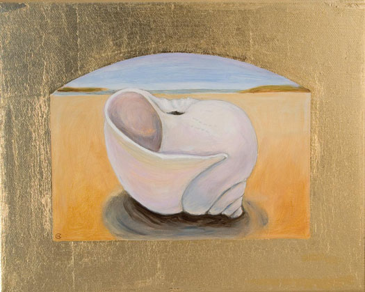 Large Version of White Moon Shell Two